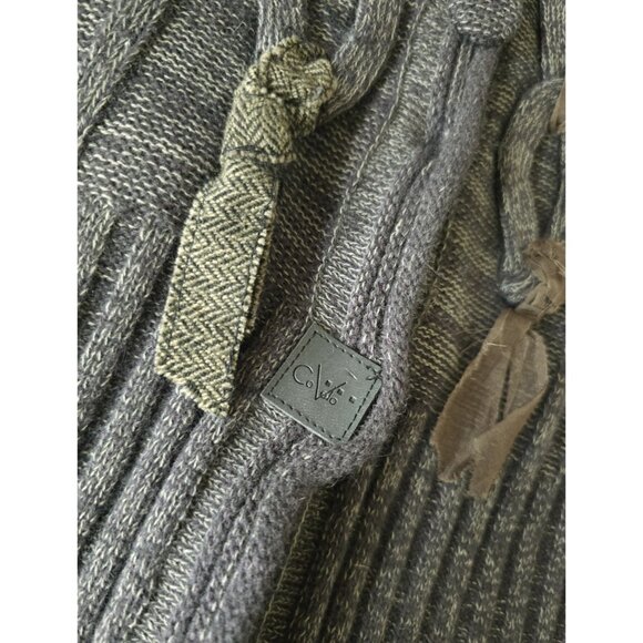 Covelo Wool Angora Rabbit Silk Cotton Cable Knit Mock Neck Cardigan Sweater M - Picture 10 of 15